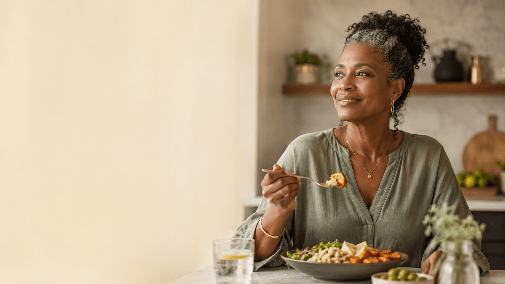 A meal being prepared at home with digestion in mind